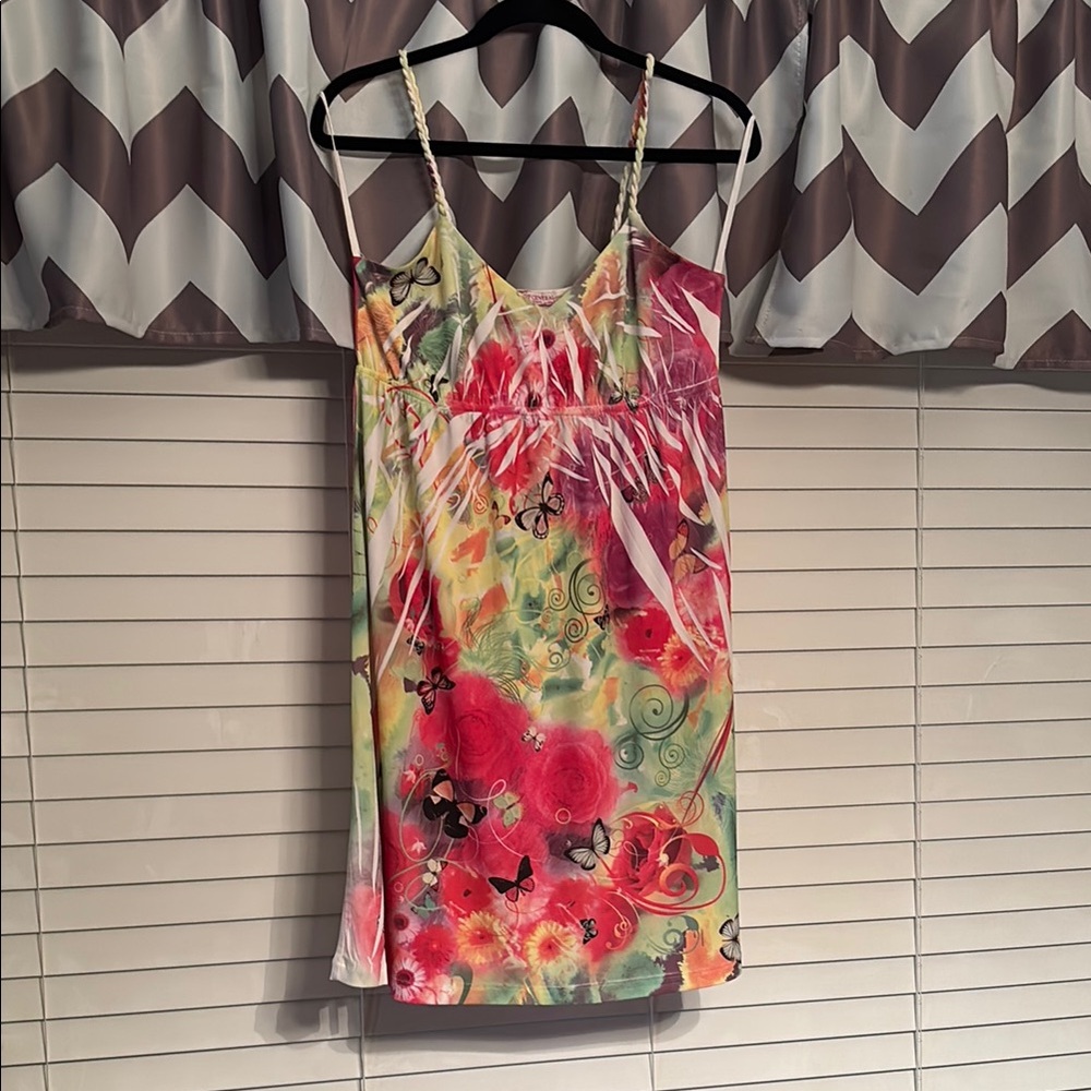 Floral Multicolor Spaghetti Strap Dress